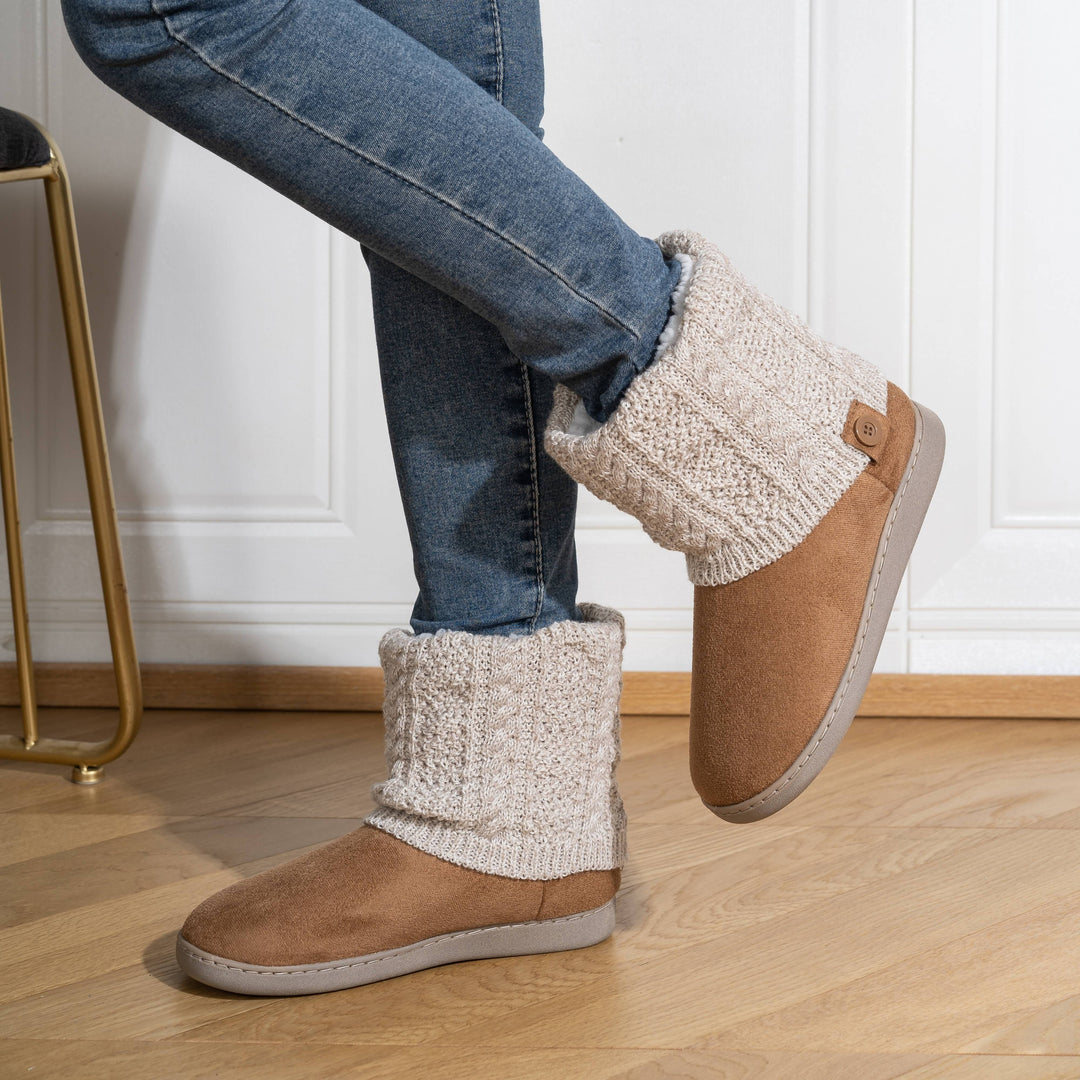 Marnah | Cosy Knit-Cuff House Boots