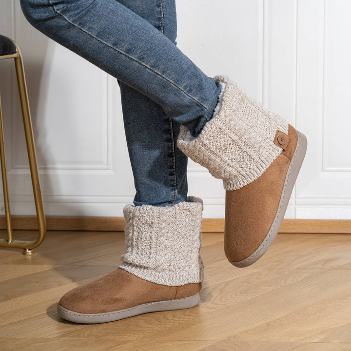 Marnah | Cosy Knit-Cuff House Boots