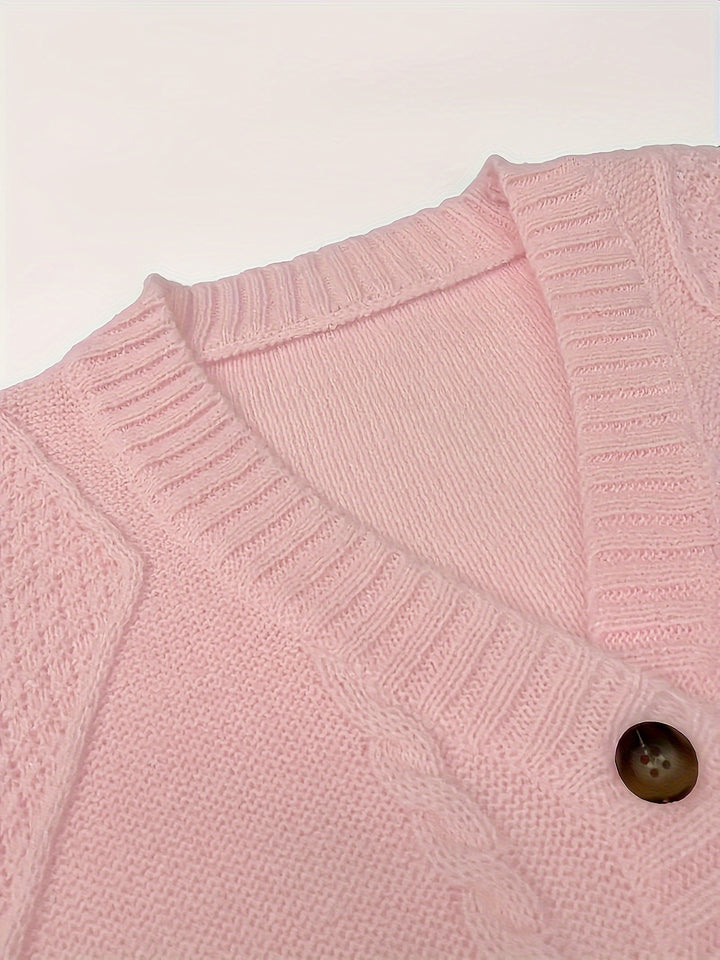 Harlow | Cable-Knit Button Cardigan
