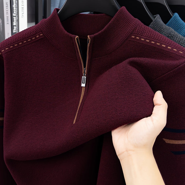 Alden | Zip-Neck Knit Sweater
