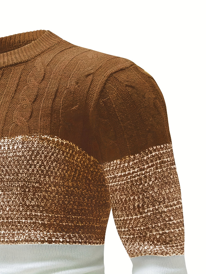 Thatcher | Colour-Block Crew Neck Jumper