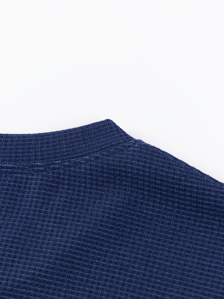 Frederick | Textured Waffle-Knit Long Sleeve Top
