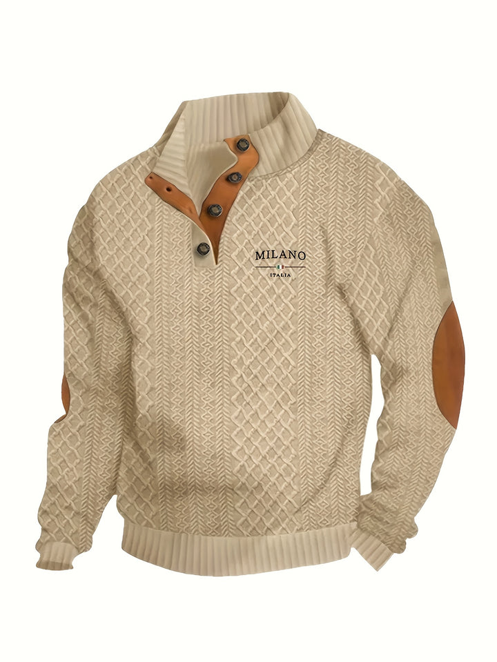 Rowland | Textured Stand-Collar Pullover