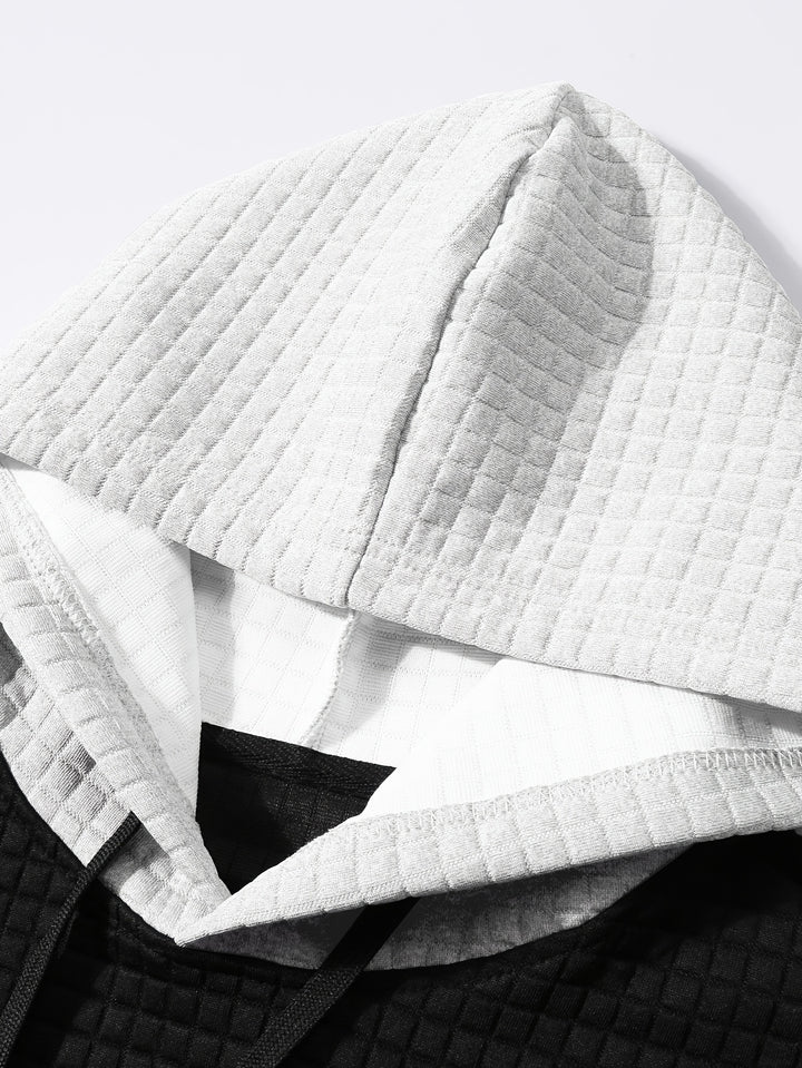 Rutherford | Textured Colour-Block Hoodie