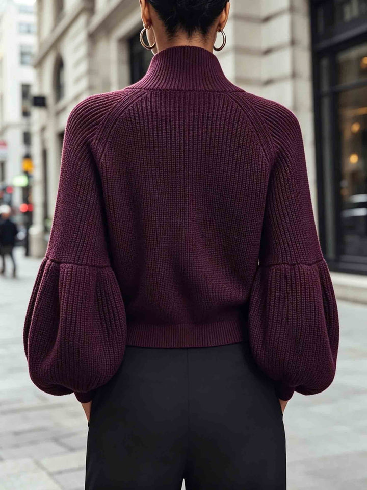 Anthea | Cropped Zip-Up Cardigan