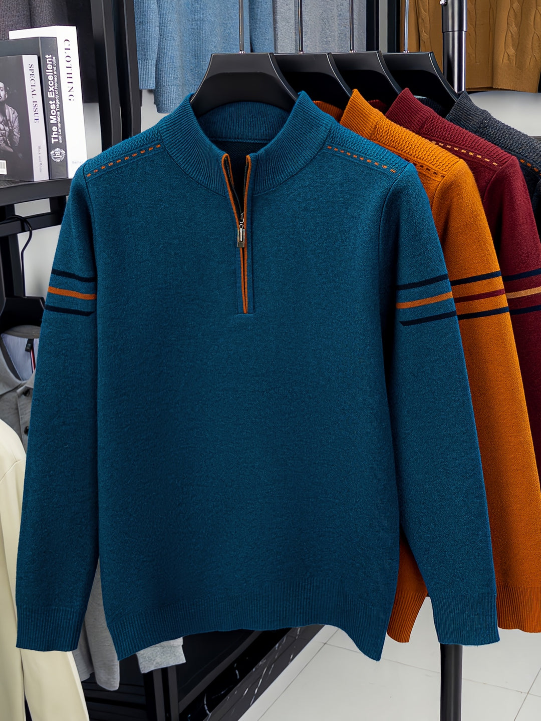 Alden | Zip-Neck Knit Sweater