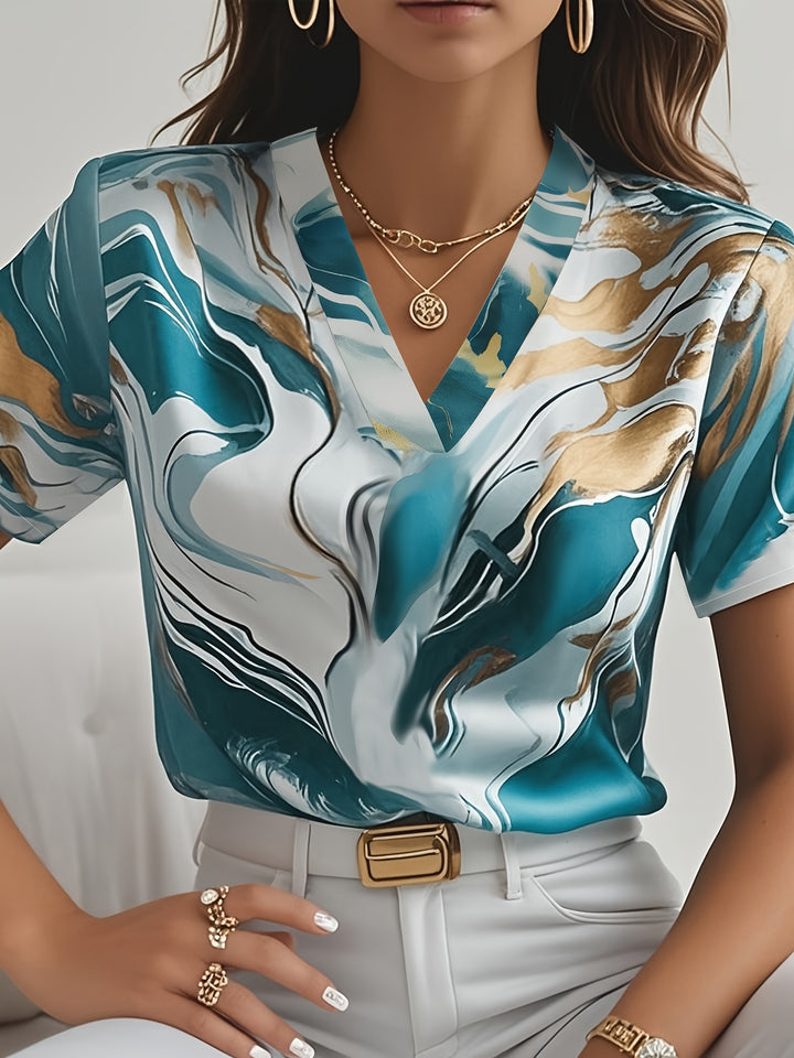 Nadine | Flowing V-Neck Blouse