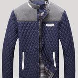 Nigel | Textured Quilted Stand-Collar Jacket