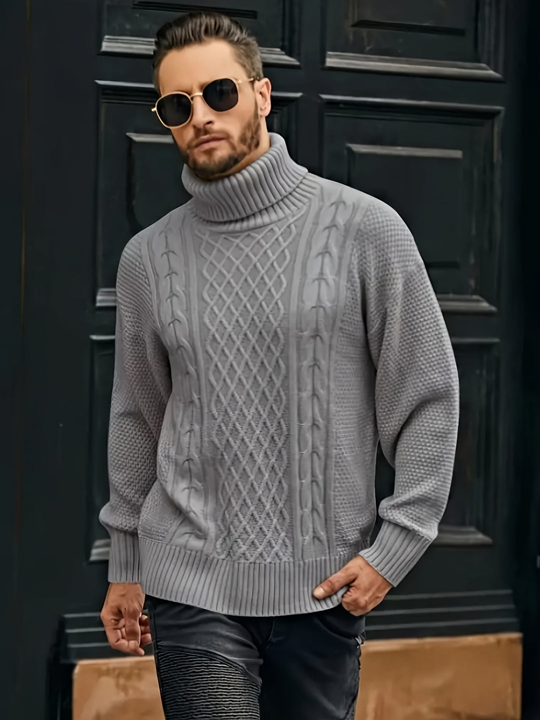Grayson | Cable-Knit Turtleneck Sweater