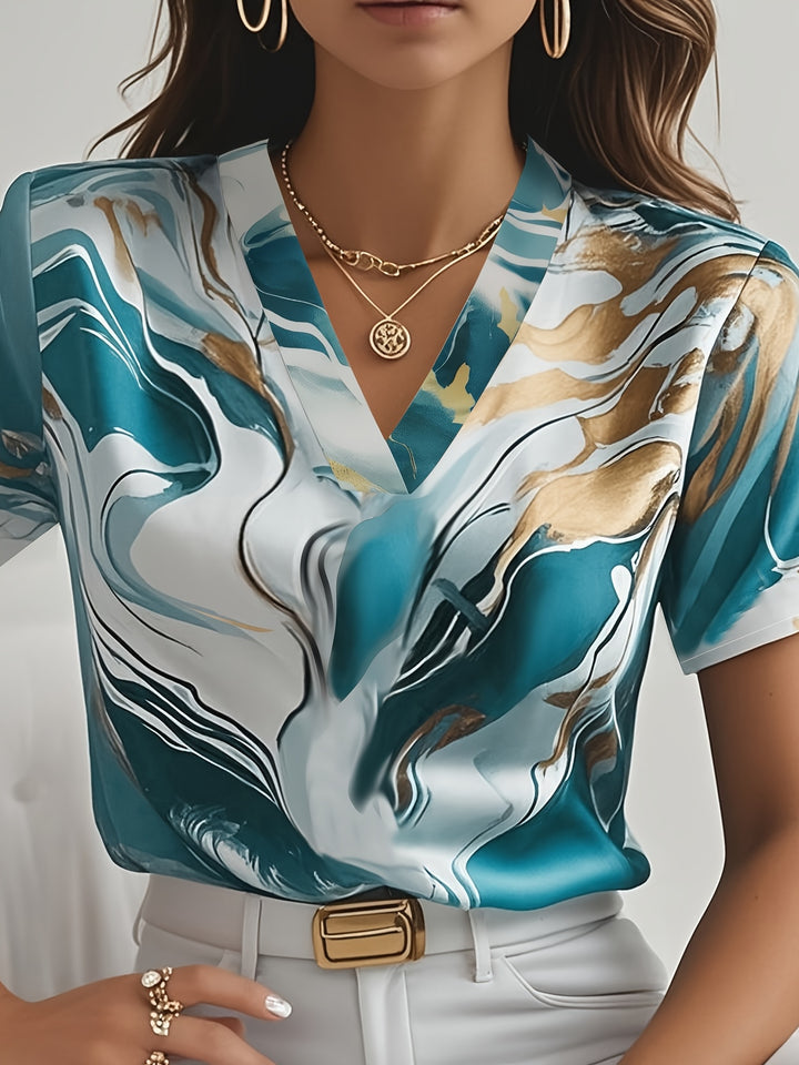 Nadine | Flowing V-Neck Blouse