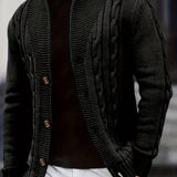 Donovan | Cable-Knit Button Cardigan