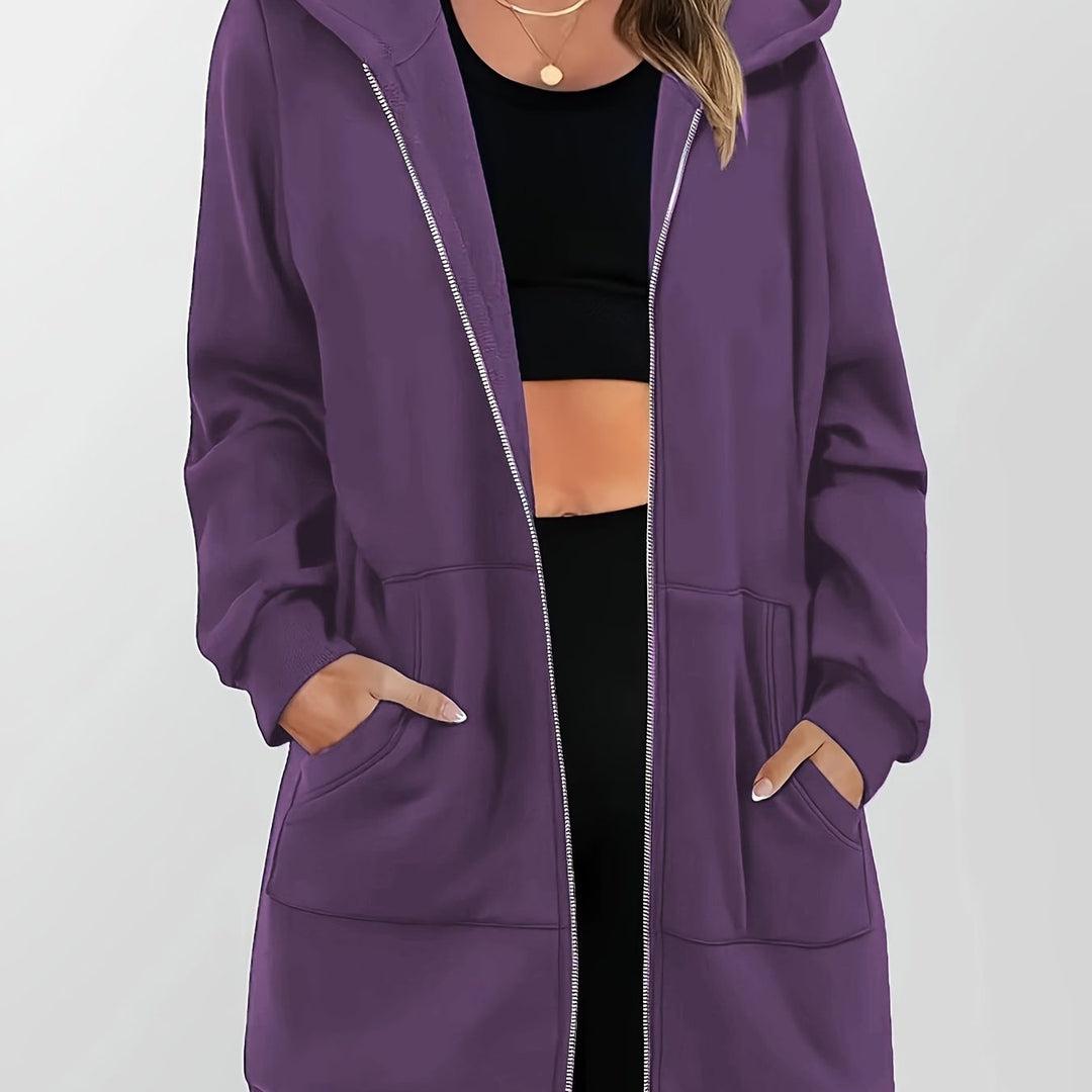 Sloane | Longline Hooded Zip Jacket
