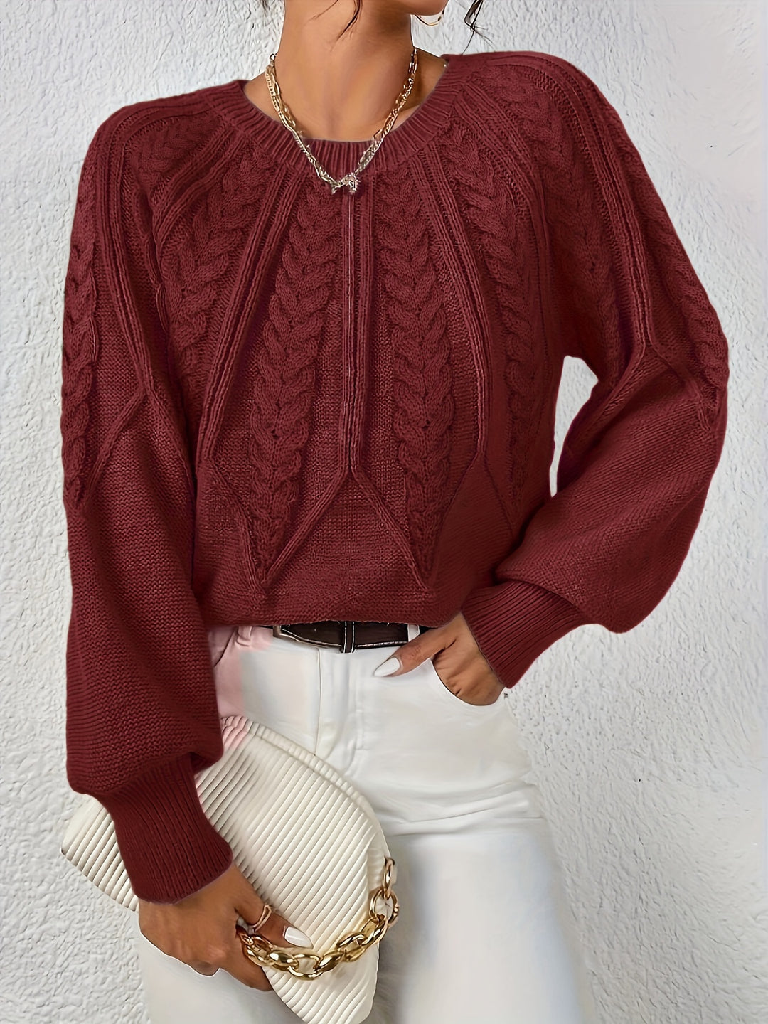 Astrid | Cable-Knit Round-Neck Sweater