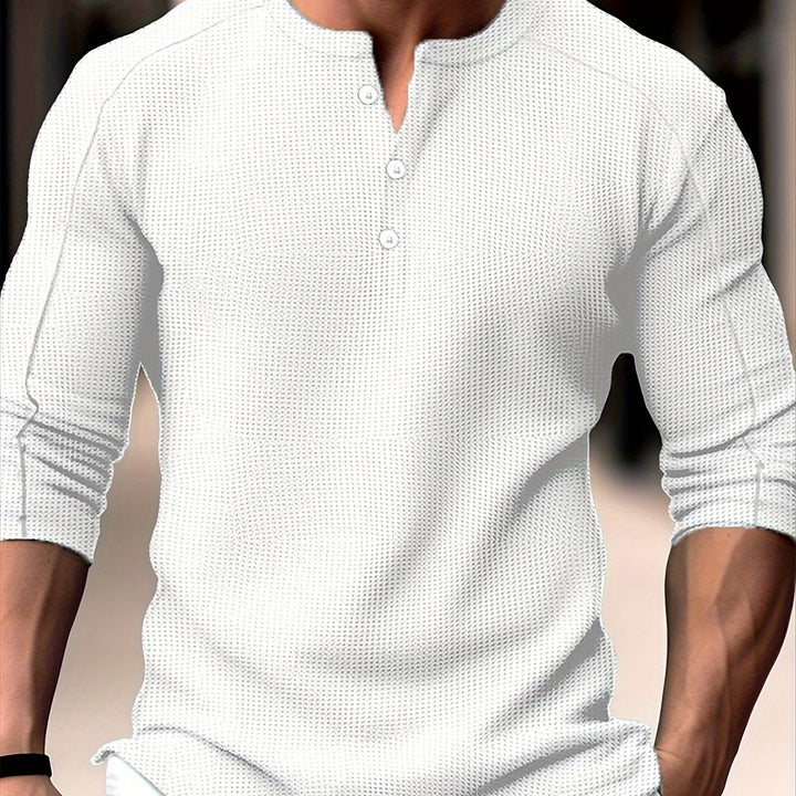 Lincoln | Textured Henley Shirt