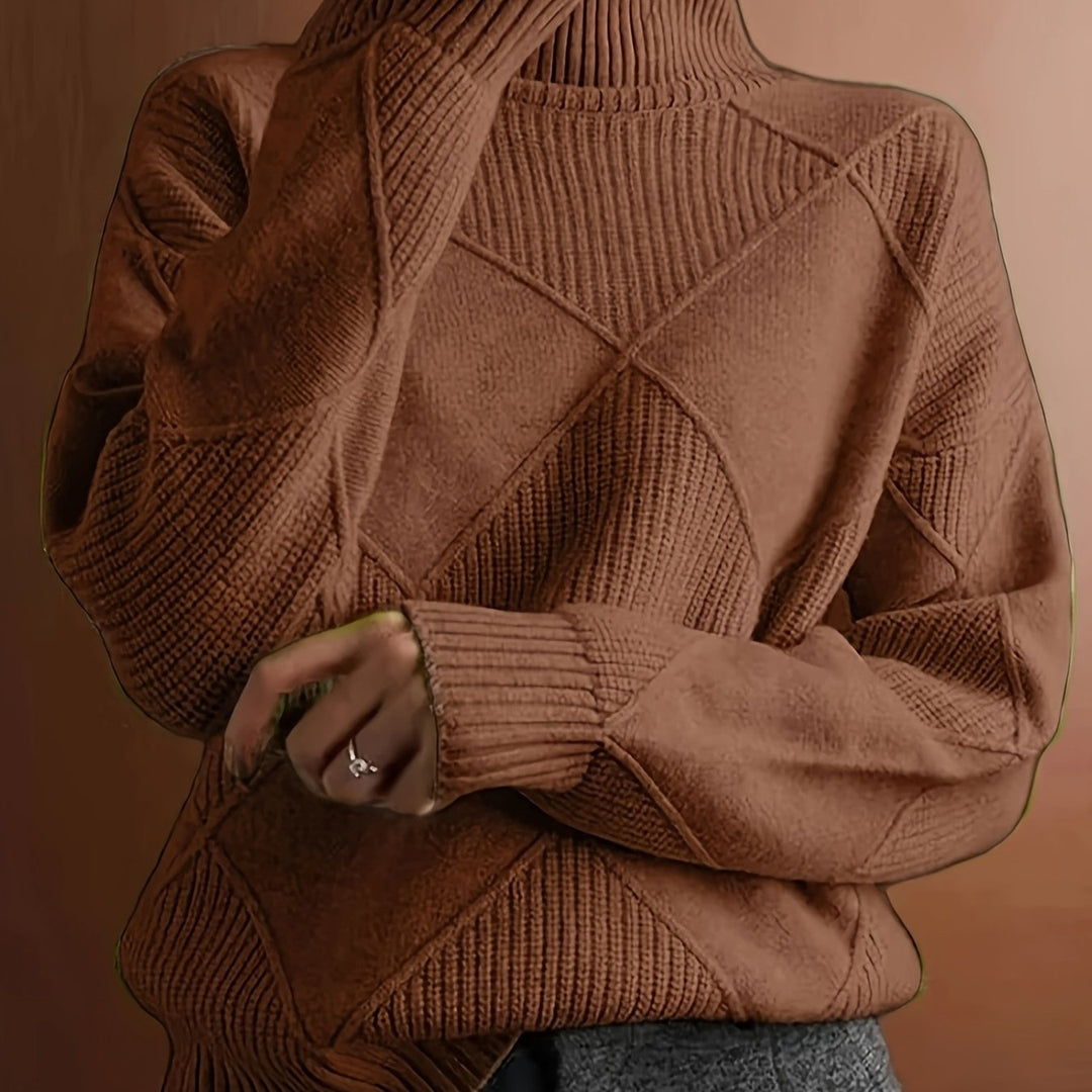 Freya | Textured Turtleneck Sweater