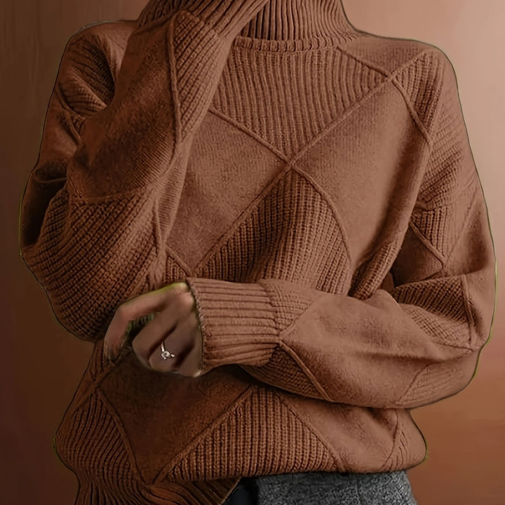 Freya | Textured Turtleneck Sweater