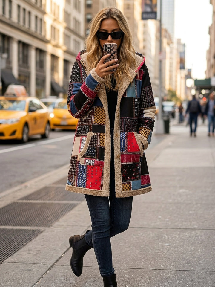 Etta | Hooded Patchwork Coat