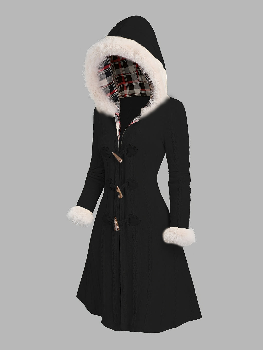 Talia | Toggle-Button Hooded Coat