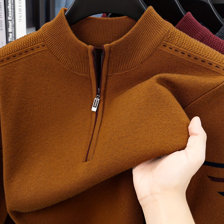 Alden | Zip-Neck Knit Sweater