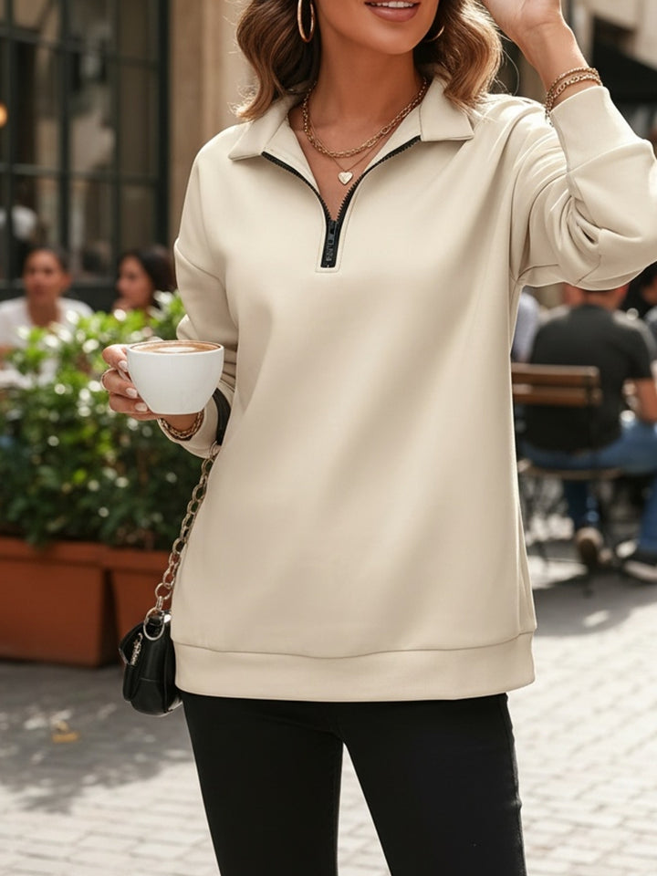 Elsie | Relaxed Half-Zip Sweatshirt