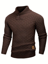 Barrett | Textured Shawl-Collar Jumper