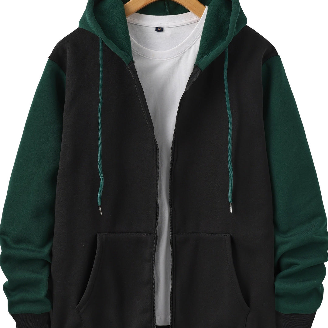 Bryson | Colour-Block Zip-Up Hoodie