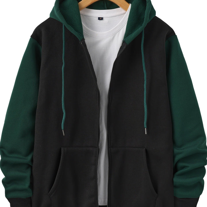 Bryson | Colour-Block Zip-Up Hoodie
