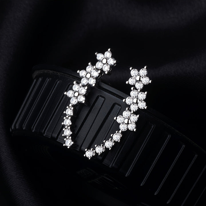 Constance | Timeless Floral Climber Earrings