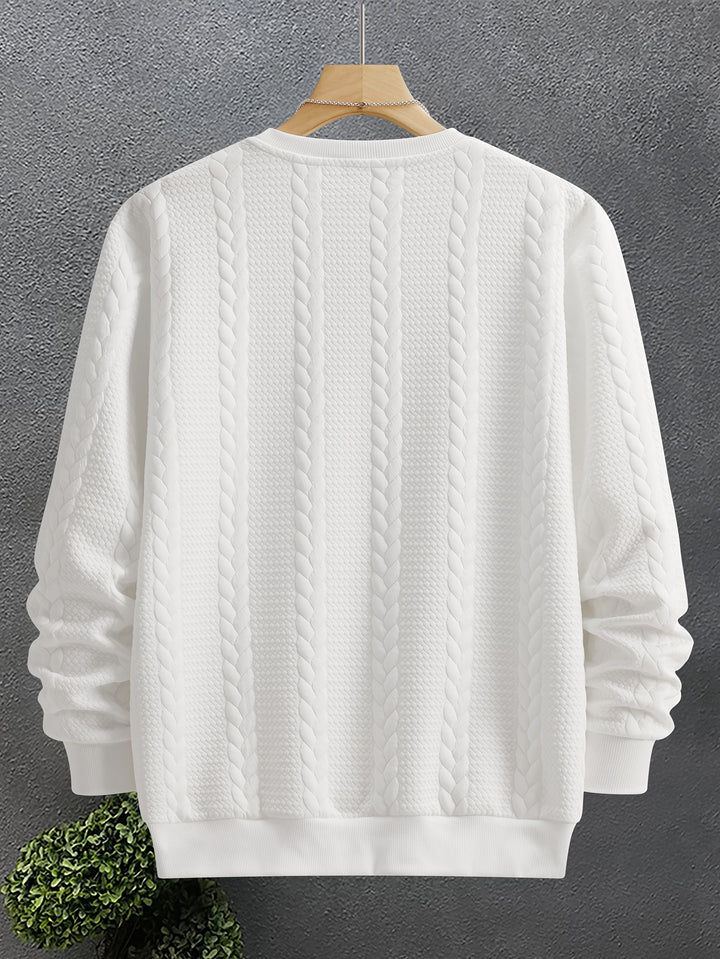 Maddox | Textured Crew Neck Sweatshirt