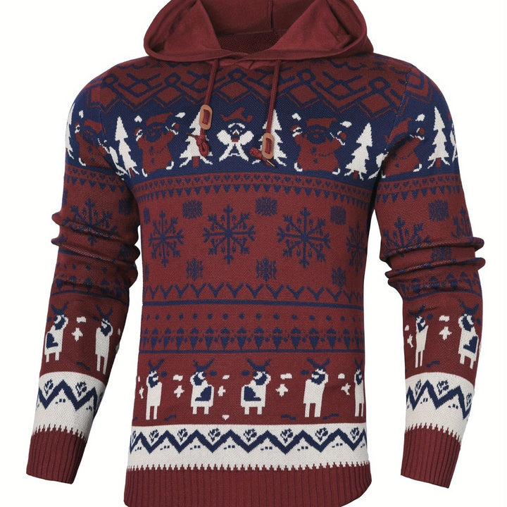 Nicholas | Christmas Reindeer Hooded Jumper