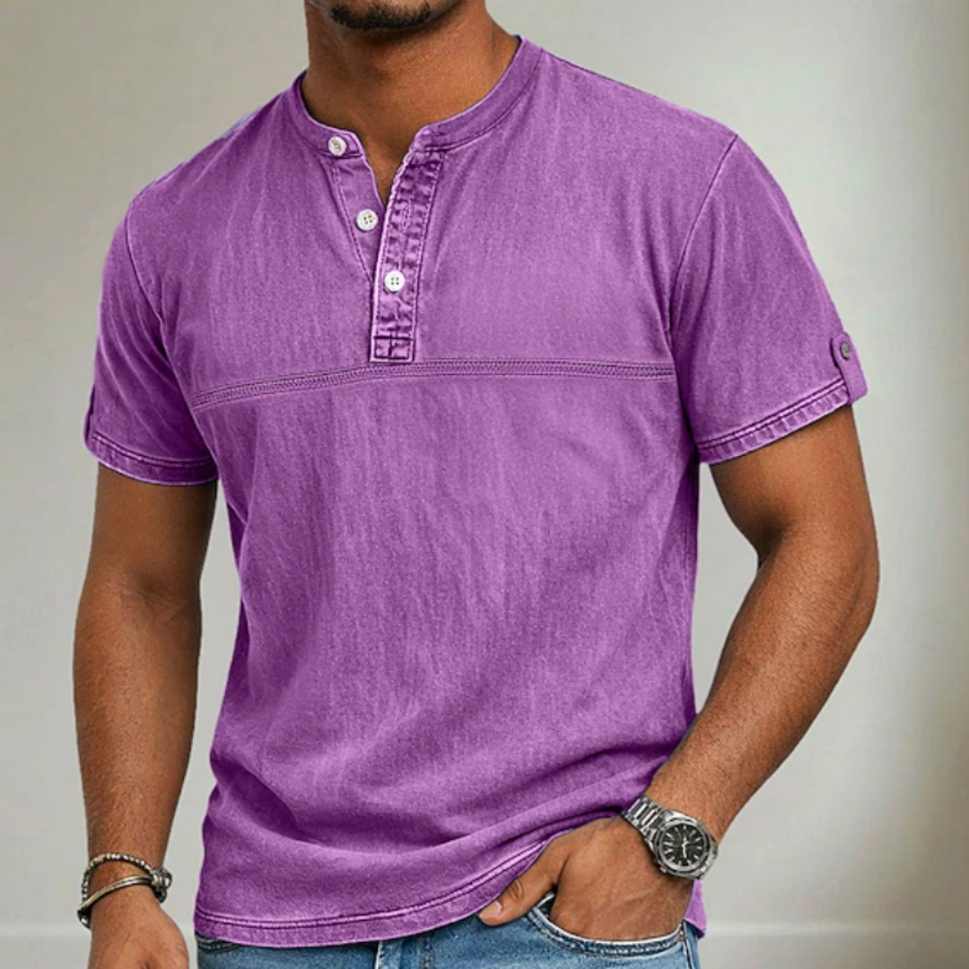 Vaughn | Stand Collar Short Sleeve