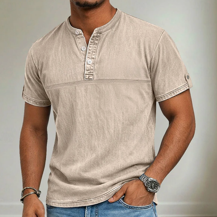 Vaughn | Stand Collar Short Sleeve