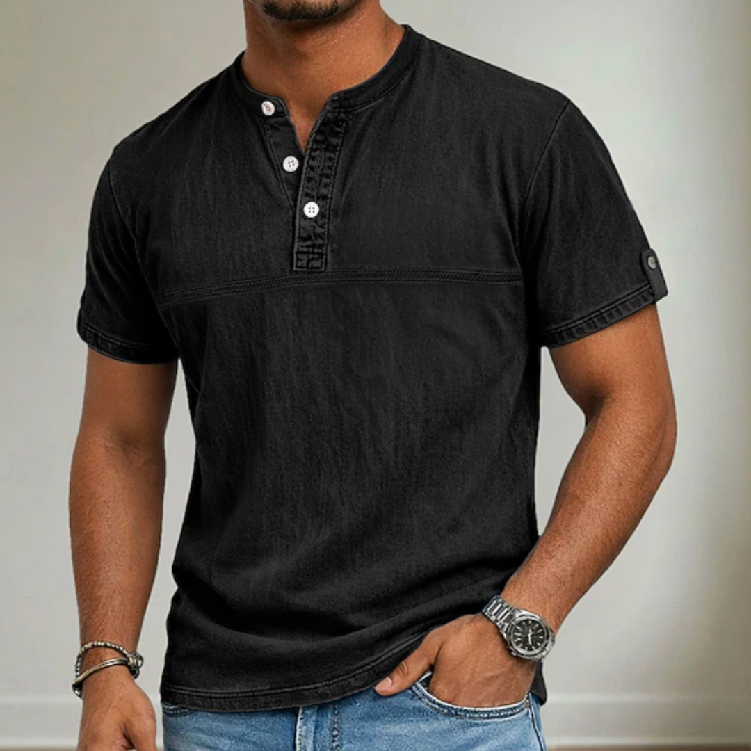 Vaughn | Stand Collar Short Sleeve