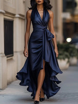Sabrina | Elegant Halterneck Maxi Dress