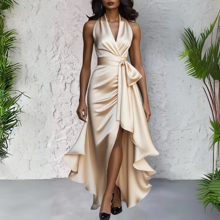 Sabrina | Elegant Halterneck Maxi Dress