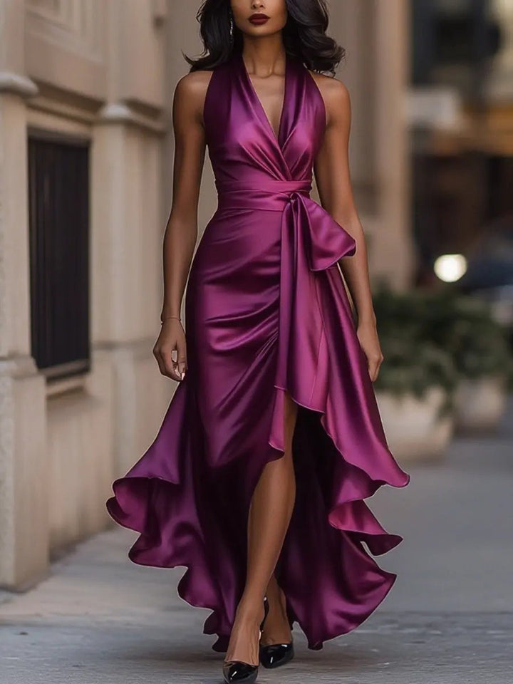 Sabrina | Elegant Halterneck Maxi Dress