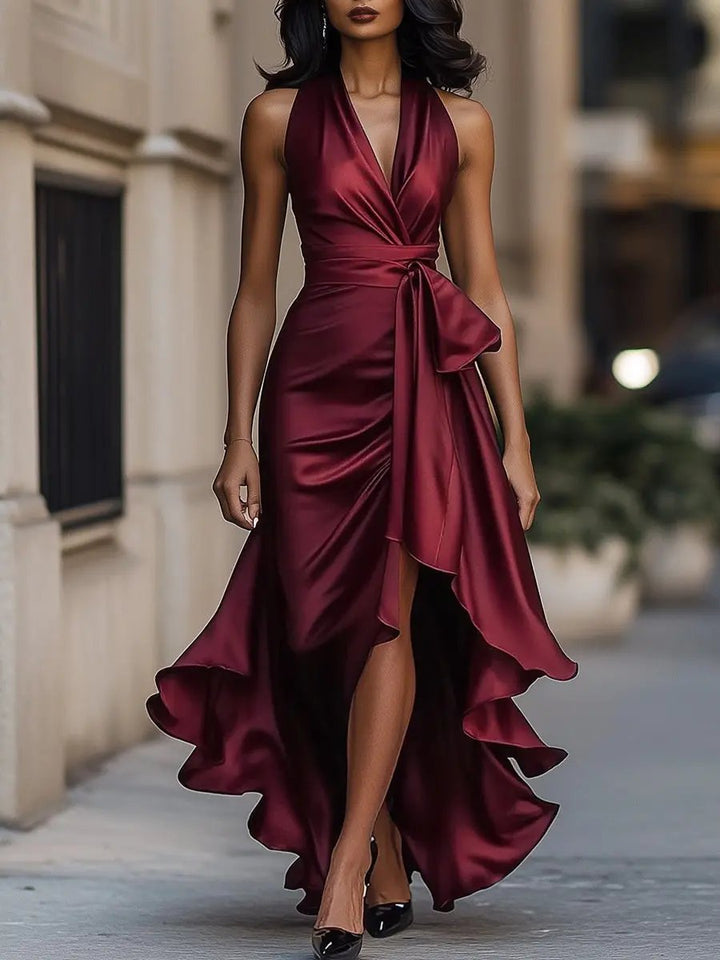 Sabrina | Elegant Halterneck Maxi Dress