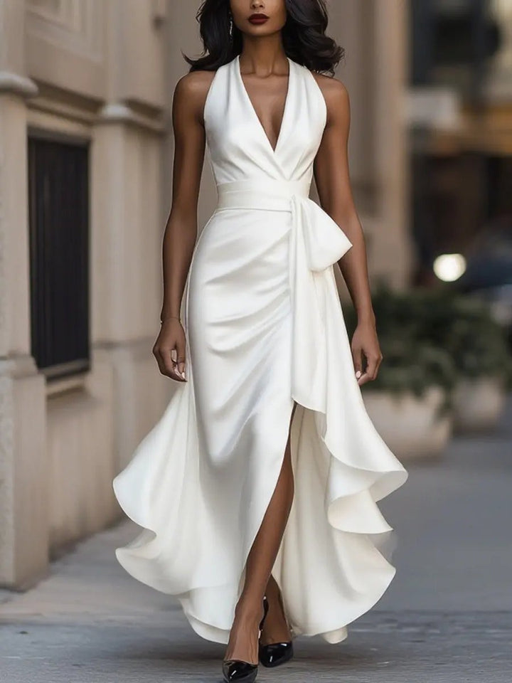 Sabrina | Elegant Halterneck Maxi Dress