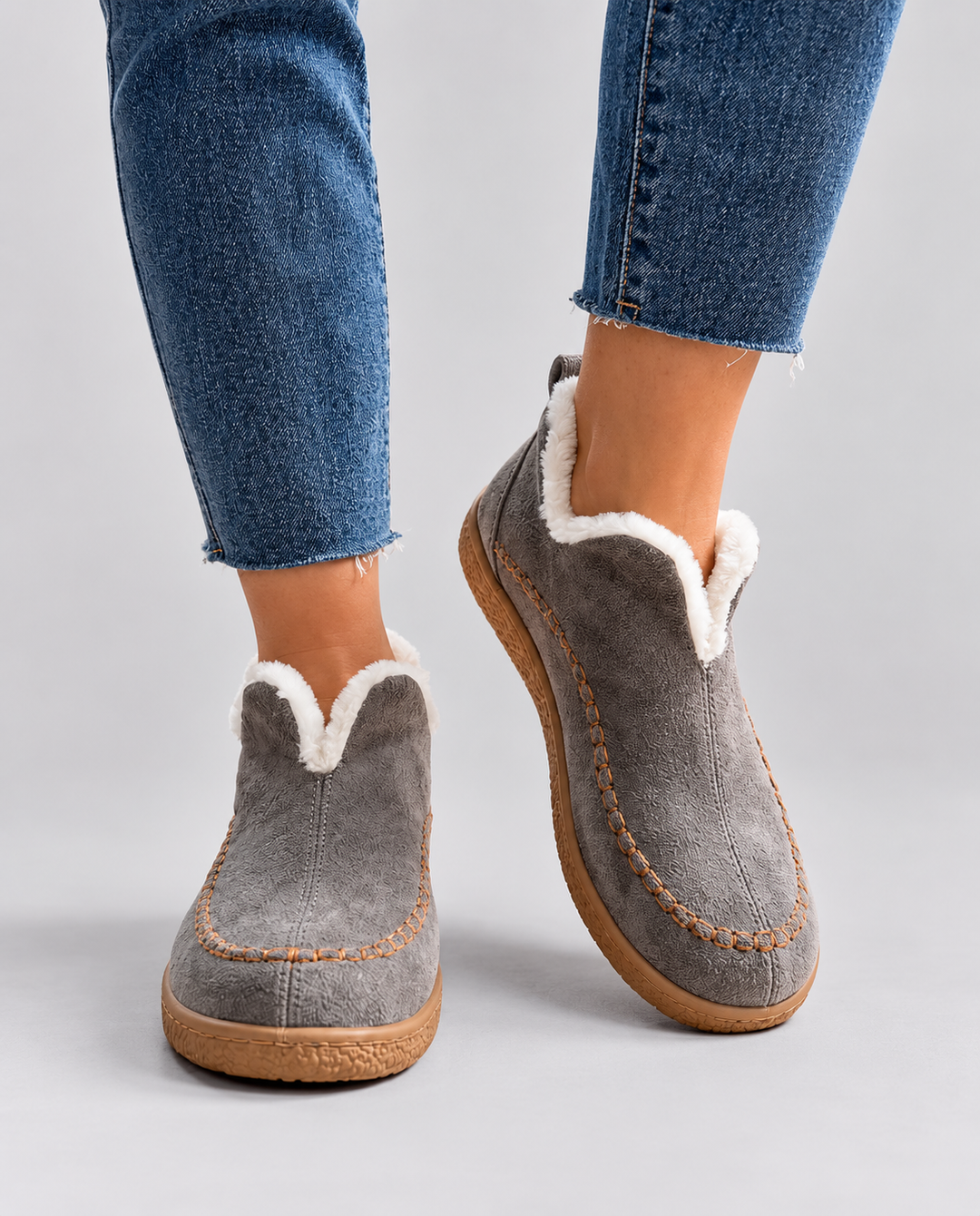 Flora | Cosy Fur-Lined Ankle Boots