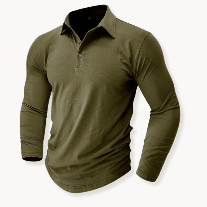 Callan | Casual Long Sleeve Collared Polo