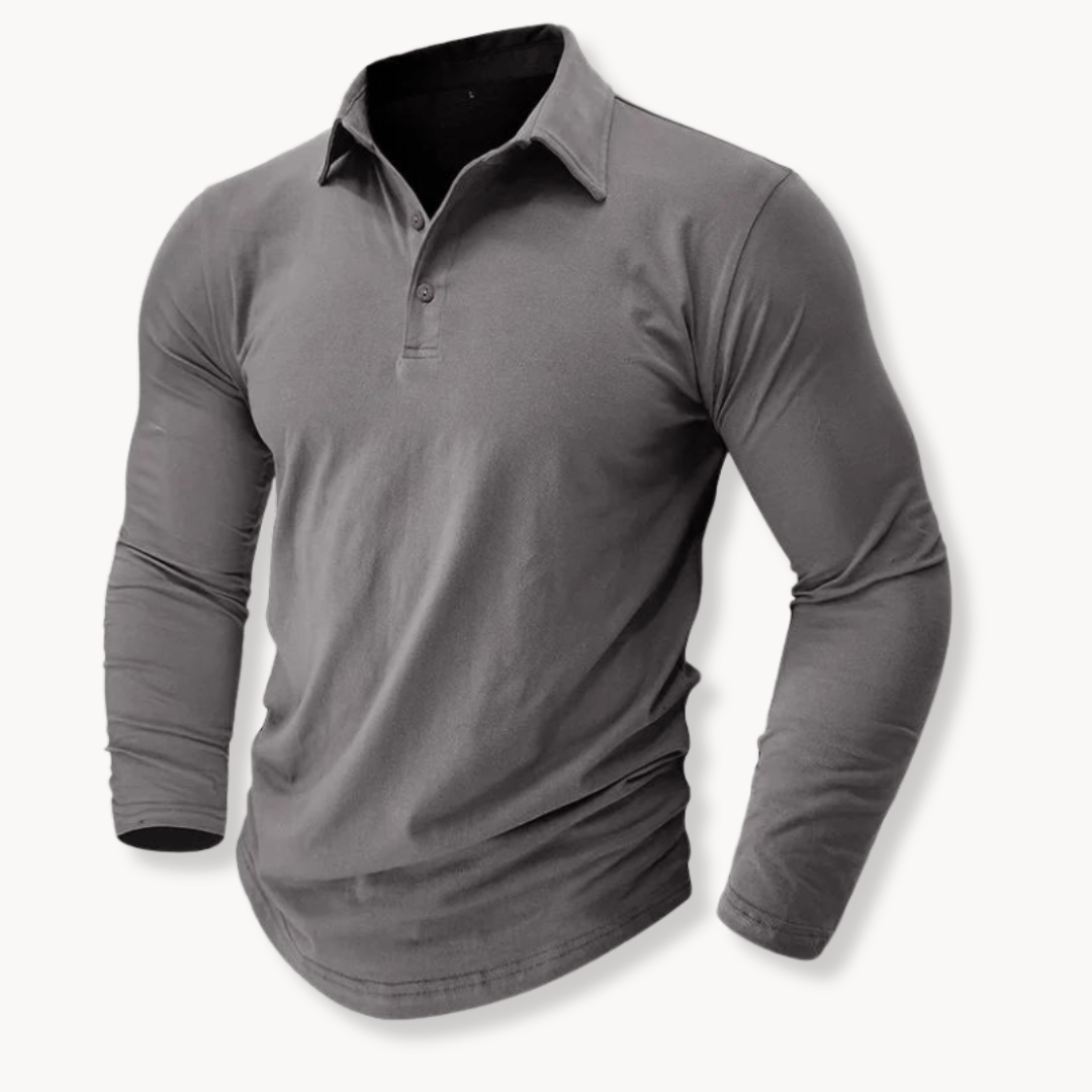 Callan | Casual Long Sleeve Collared Polo