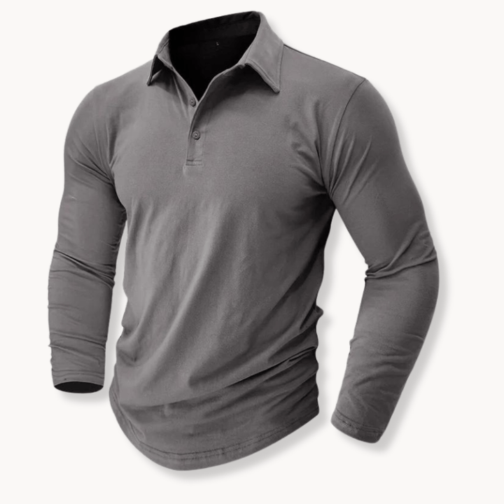 Callan | Casual Long Sleeve Collared Polo