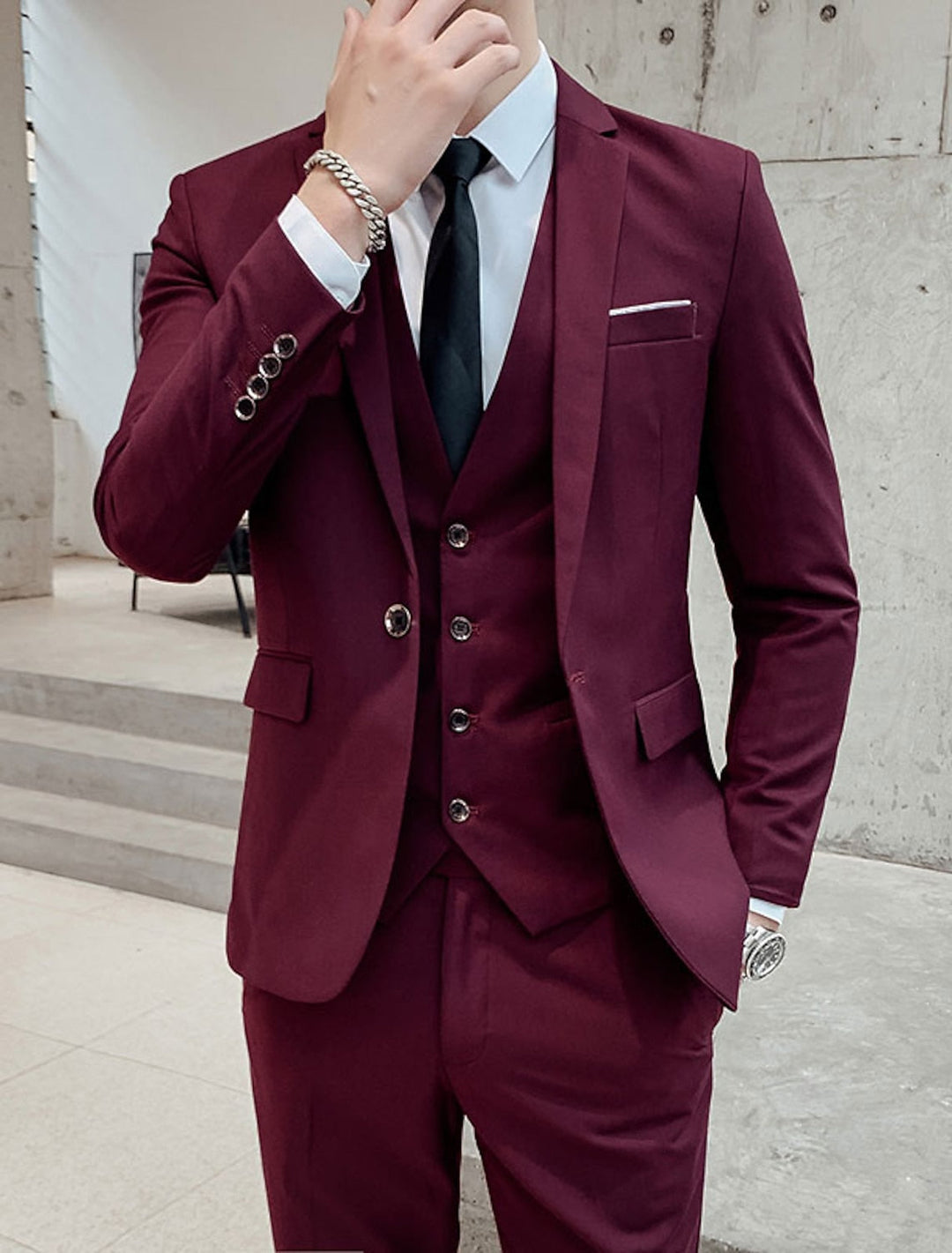 Kane | Single Breasted Two-buttons 3 Pieces Suit