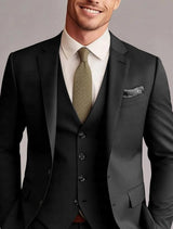 Morgan | Classic Tailored 3 Pieces Solid Suit