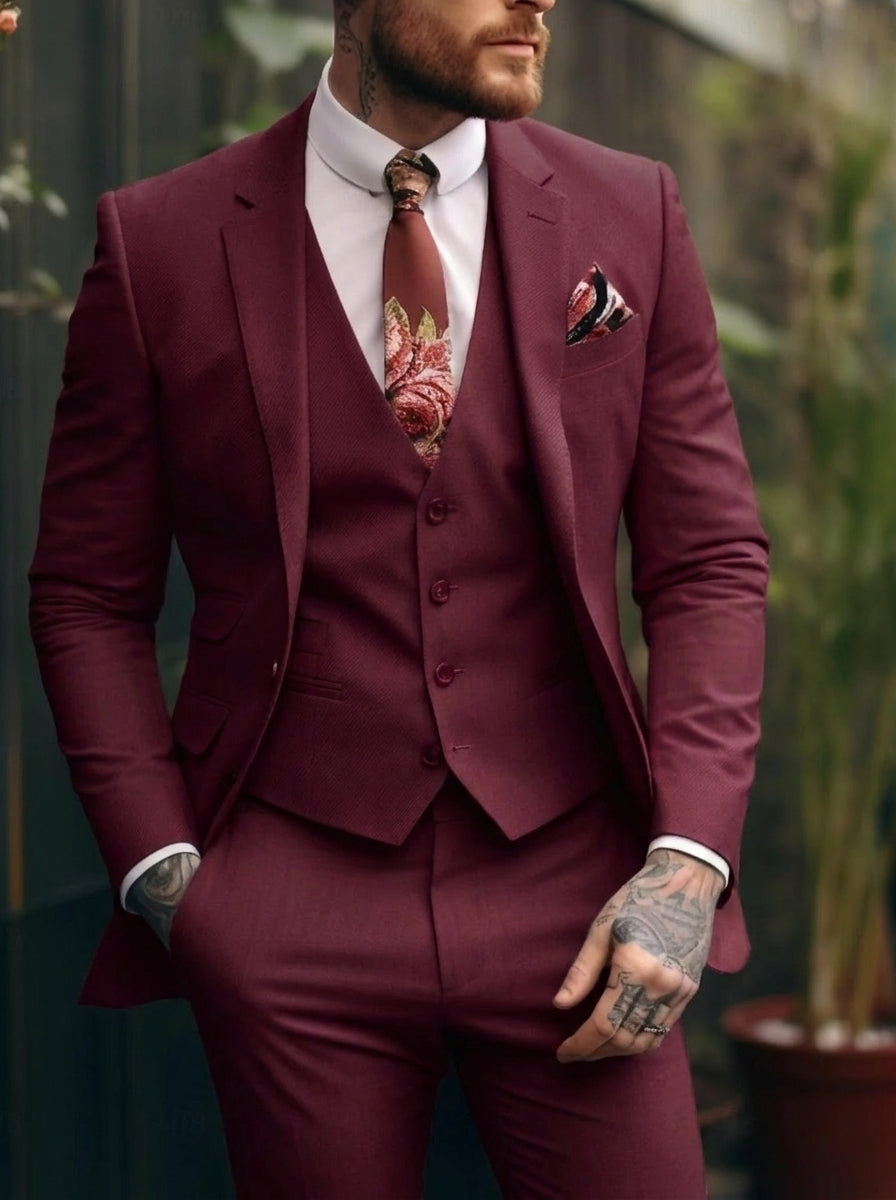 Tommy | Casual Single Breasted One-Button 3 Pieces Suit