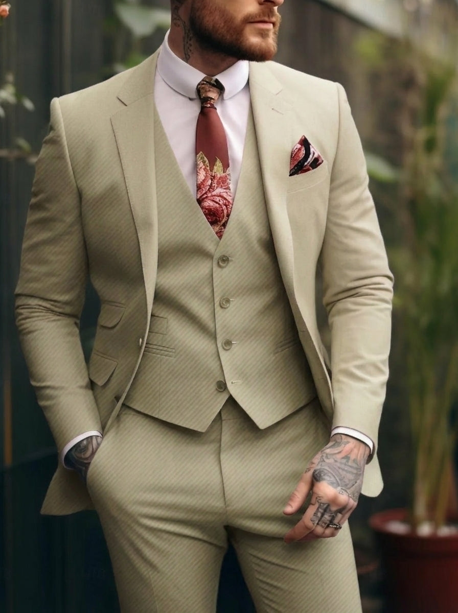 Tommy | Casual Single Breasted One-Button 3 Pieces Suit