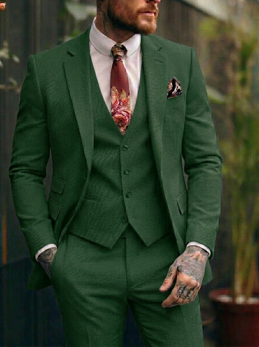 Tommy | Casual Single Breasted One-Button 3 Pieces Suit