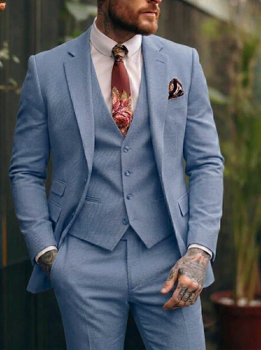 Tommy | Casual Single Breasted One-Button 3 Pieces Suit