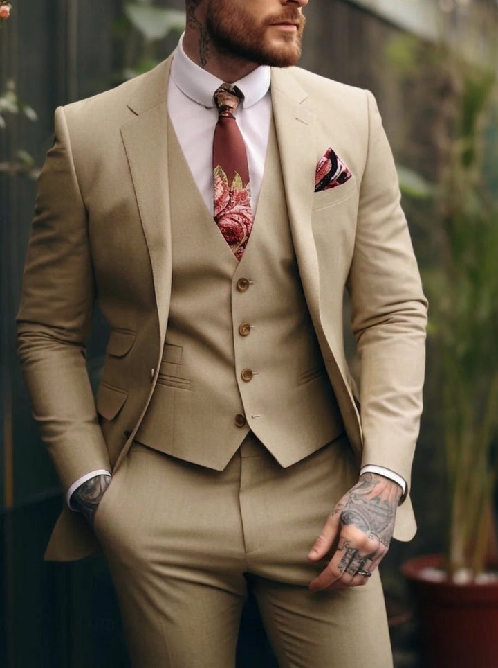 Tommy | Casual Single Breasted One-Button 3 Pieces Suit