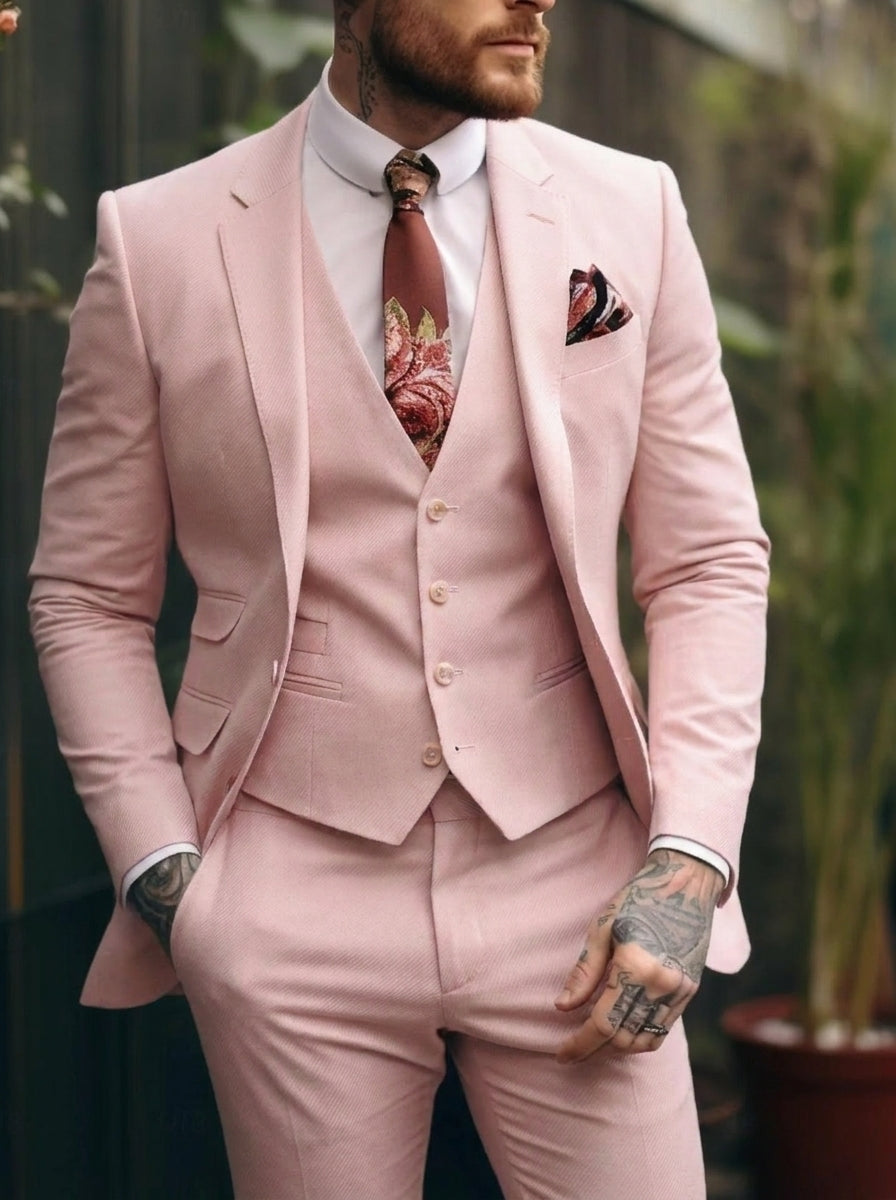 Tommy | Casual Single Breasted One-Button 3 Pieces Suit